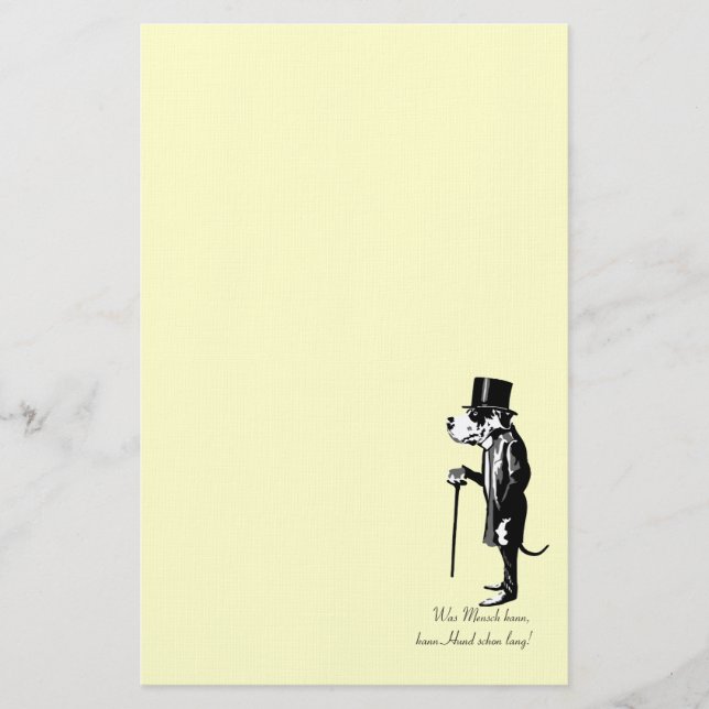 Gentleman Dog Stationery (Front)