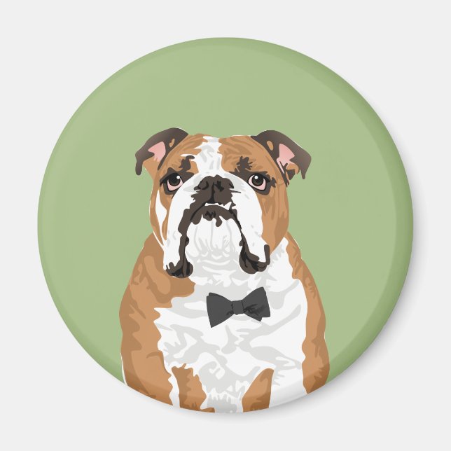 Gentleman English Bulldog Magnet for Dog Lovers (Front)