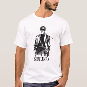Gentleman Fashion Sketch Art T-Shirt - Stylish Men