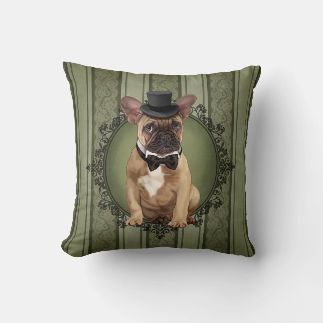 Gentleman French Bulldog Cushion (Front)