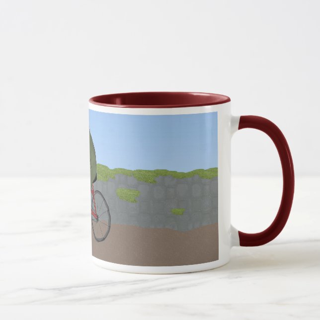 Gentleman Frog on a Bicycle Mug (Right)