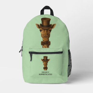 Gentleman Giraffe – The Highly Sophisticated One Printed Backpack
