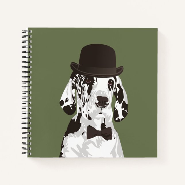 Gentleman Great Dane Dog for Dog Lovers Notebook (Front)