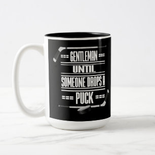 Gentleman Ice Hockey Humour Black Two-Tone Coffee Mug