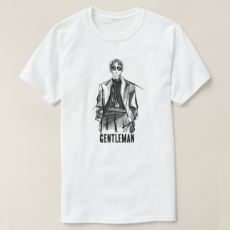 Gentleman Minimal Fashion Sketch Graphic T-Shirt