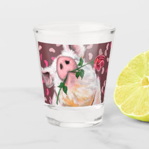 Gentleman Pig - Romantic - Funny Shot Glass