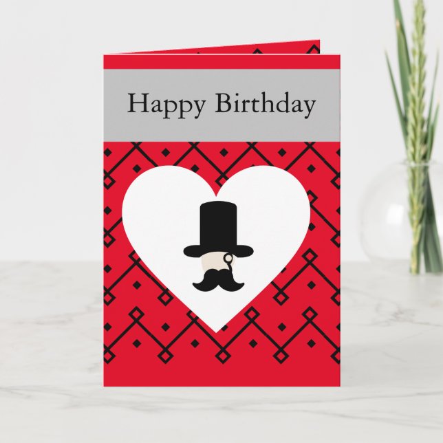 Gentleman’s Birthday Editable Holiday Card (Front)