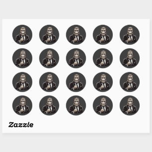 Gentleman Sasquatch - Funny Bigfoot Classic Round Sticker
