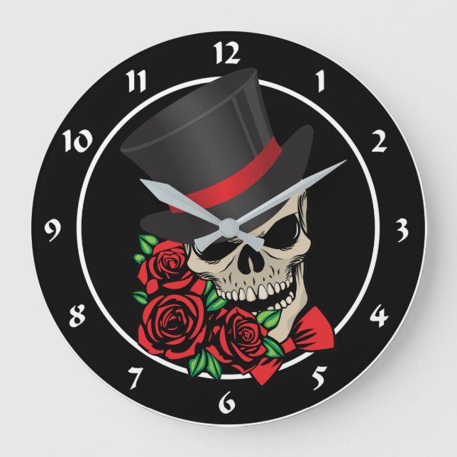 Gentleman Skull Large Clock (Front)
