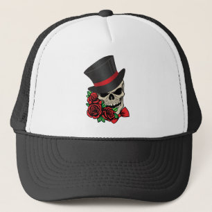 Gentleman Skull Trucker Hat