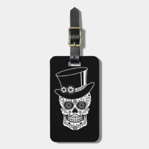 Gentleman Sugar Skull-01 Luggage Tag