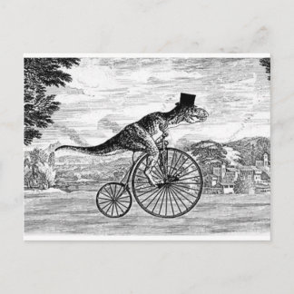 Gentleman T-Rex's Sunday Ride Postcard