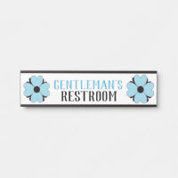 Gentleman's Men's Restroom Sign Bathroom Door