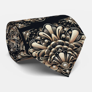Gentleman's Tie   Art Deco Faux Diamond Neck Ties