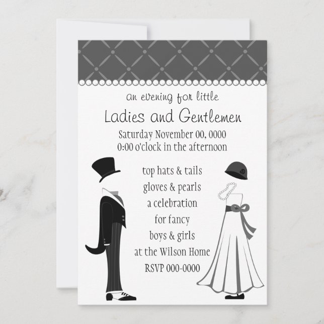 Gentlemen and Ladies Invitation (Front)
