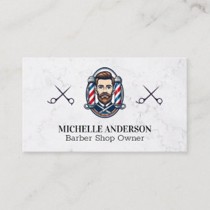 Gentlemen Barber Barber Pole Business Card