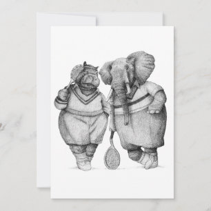 Gentlemen of the Court (B&W) Invitation