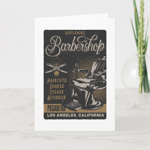 Gentlemen’s Barbershop Retro Haircuts Shaves Card