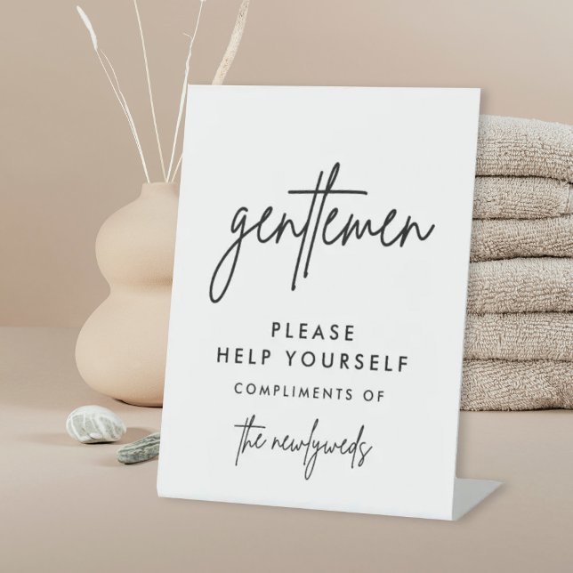 Gentlemen Wedding Bathroom Basket Sign (Creator Uploaded)