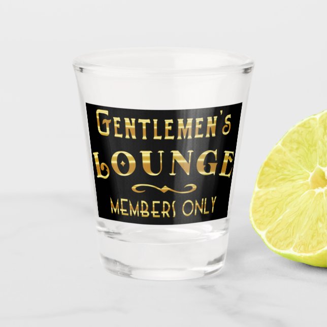 Gentlemen's Lounge Shot Glass (Front)