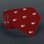 Gentlemen's Monogram Groomsmen Initials Red Tie<br><div class="desc">The "Gentlemen's Monogram" Necktie offers a distinctive and personalised touch for groomsmen's attire. Designed to add an elegant and bespoke element to wedding ensembles, this necktie features a subtle, custom monogram pattern with the initials of each groomsman. Perfect for adding a personal touch to groomsmen's gifts, the "Gentlemen's Monogram" Necktie...</div>
