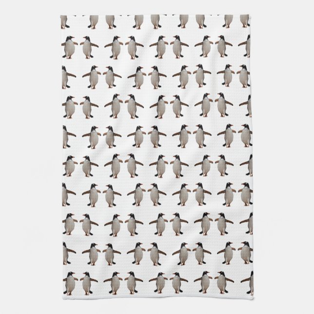 Gentoo Frenzy Kitchen Towel (choose colour) (Vertical)