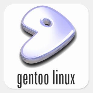 gentoo Linux Logo Square Sticker