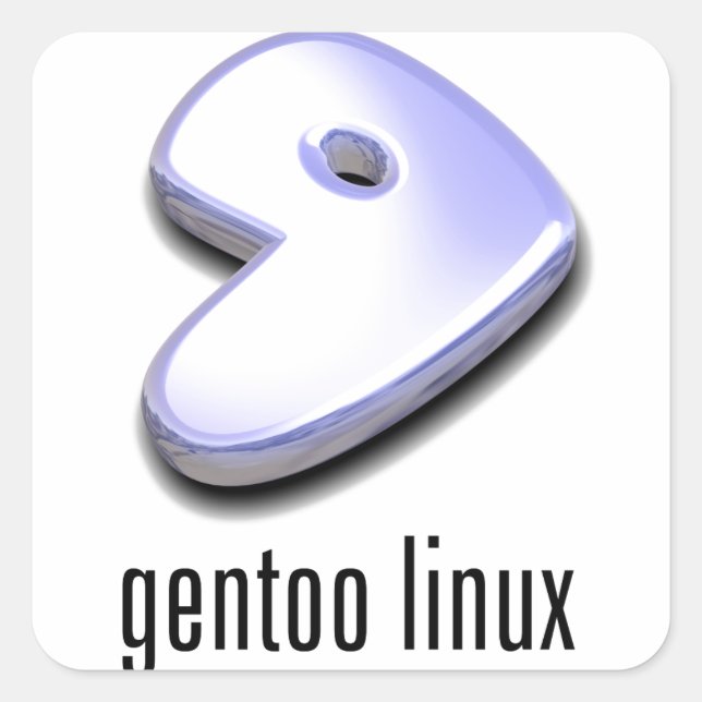 gentoo Linux Logo Square Sticker (Front)