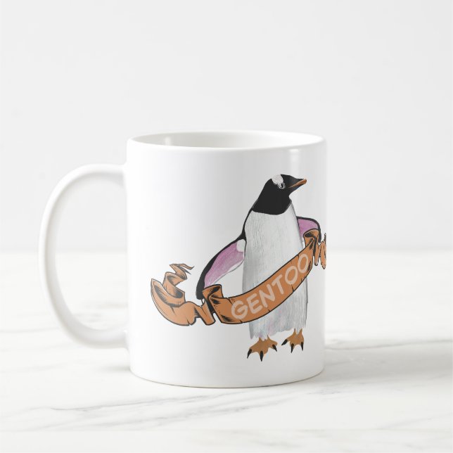 Gentoo penguin coffee mug (Left)