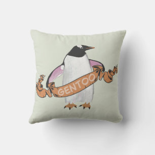 Gentoo penguin cushion