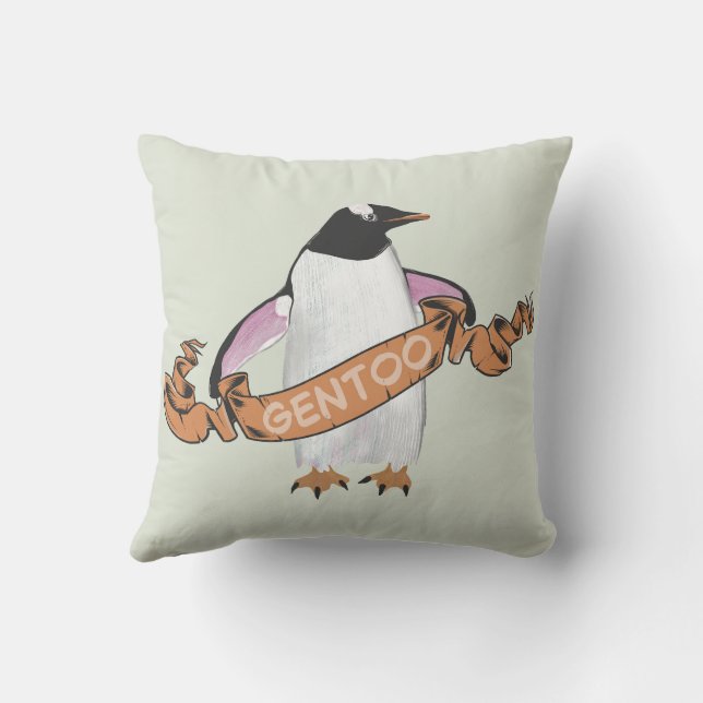 Gentoo penguin cushion (Back)