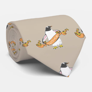 Gentoo penguin Japanese writing Kanji Tie