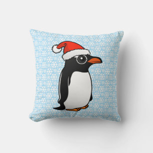 Gentoo Penguin Santa Cushion