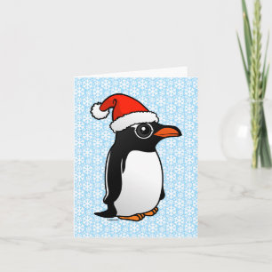 Gentoo Penguin Santa Holiday Card
