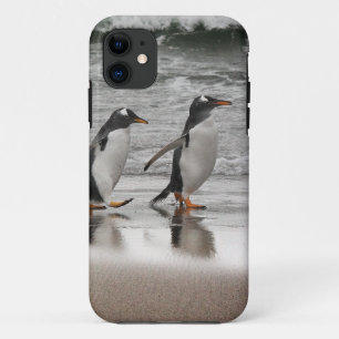 Gentoos on the beach iPhone 11 case
