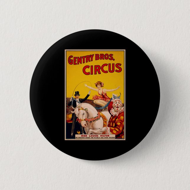 Gentry Bros. Circus 6 Cm Round Badge (Front)