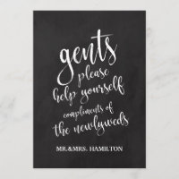 Gents Bathroom Basket Affordable Chalkboard Sign