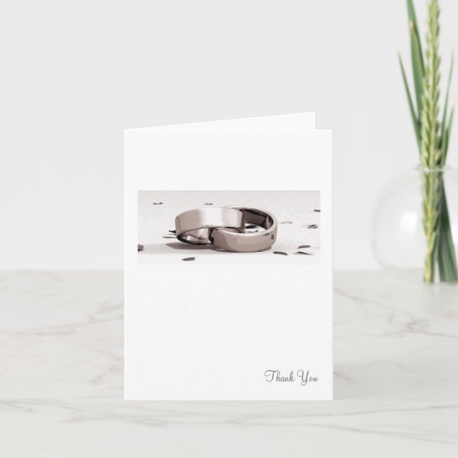 Gents Entwined Rings BLK - Thank You Card (Front)