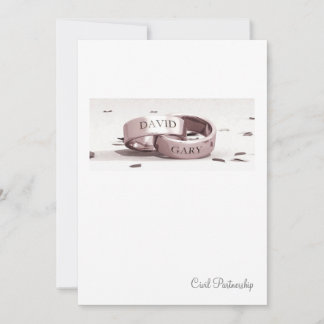 Gents Entwined Rings - Civil Partnership Invite