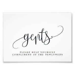 Gents Wedding Bathroom Sign Choose Your Size