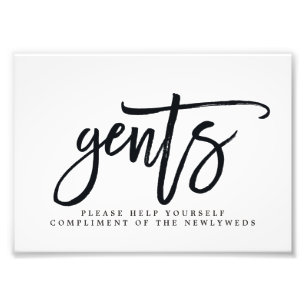 Gents Wedding Bathroom Sign Choose Your Size