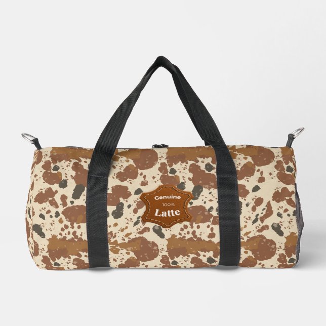 Genuine 100% Latte| Coffee Aesthetic Duffle Bag (Front)
