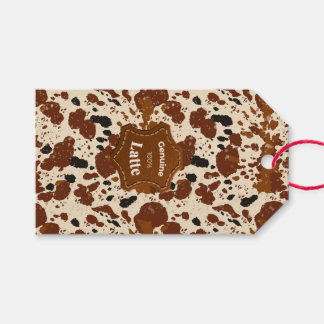 Genuine 100% Latte Cowhide Pattern | Neutral Gift Tags
