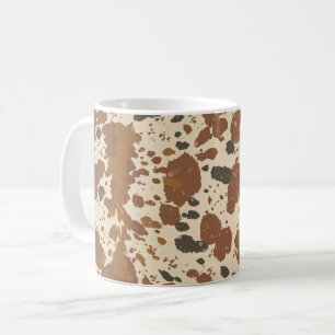Genuine 100% Latte Mug   Cowhide Coffee Aesthetic