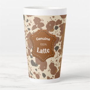 Genuine 100% Latte Mug Cowhide Coffee Aesthetic