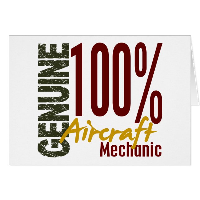 Genuine Aircraft Mechanic (Front Horizontal)