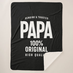 Genuine and Trusted Papa Father Gift Sherpa Blanket