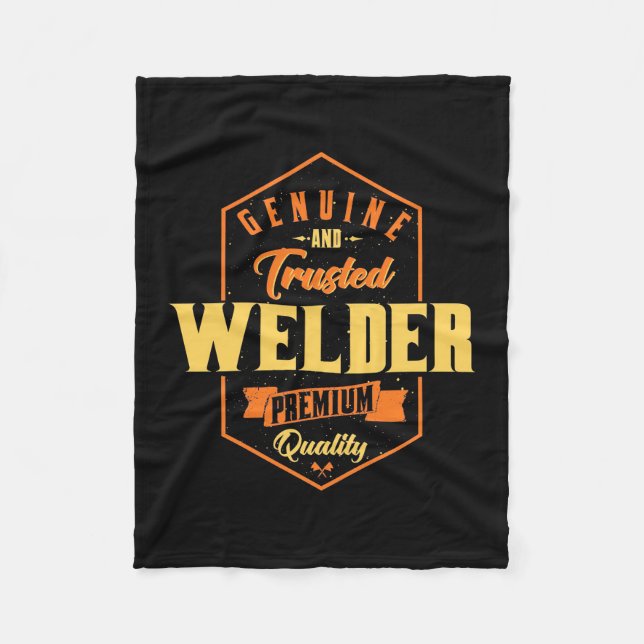 Genuine And Trusted Welder Fleece Blanket (Front)