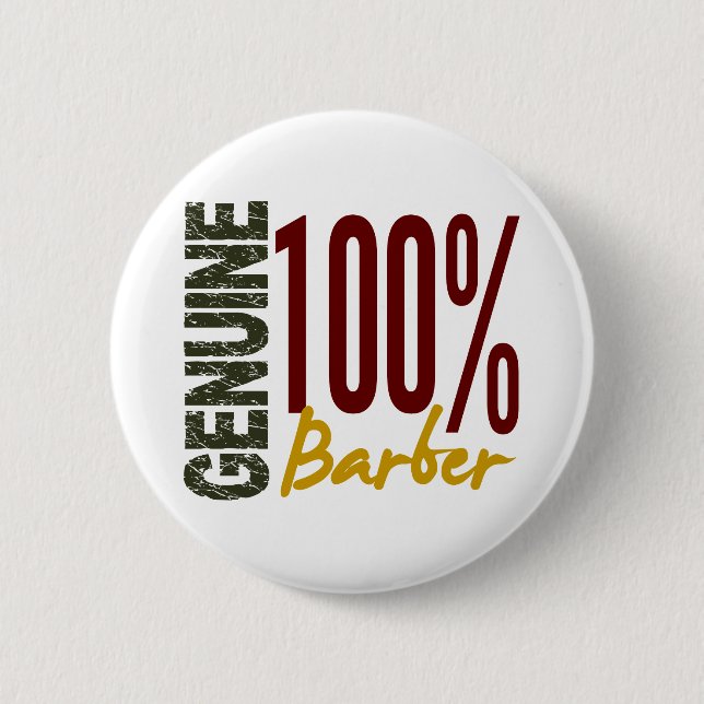 Genuine Barber 6 Cm Round Badge (Front)