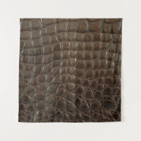 Genuine brown alligator leather, close up to show